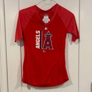 Majestic womens vneck Los Angeles Angels shirt Small